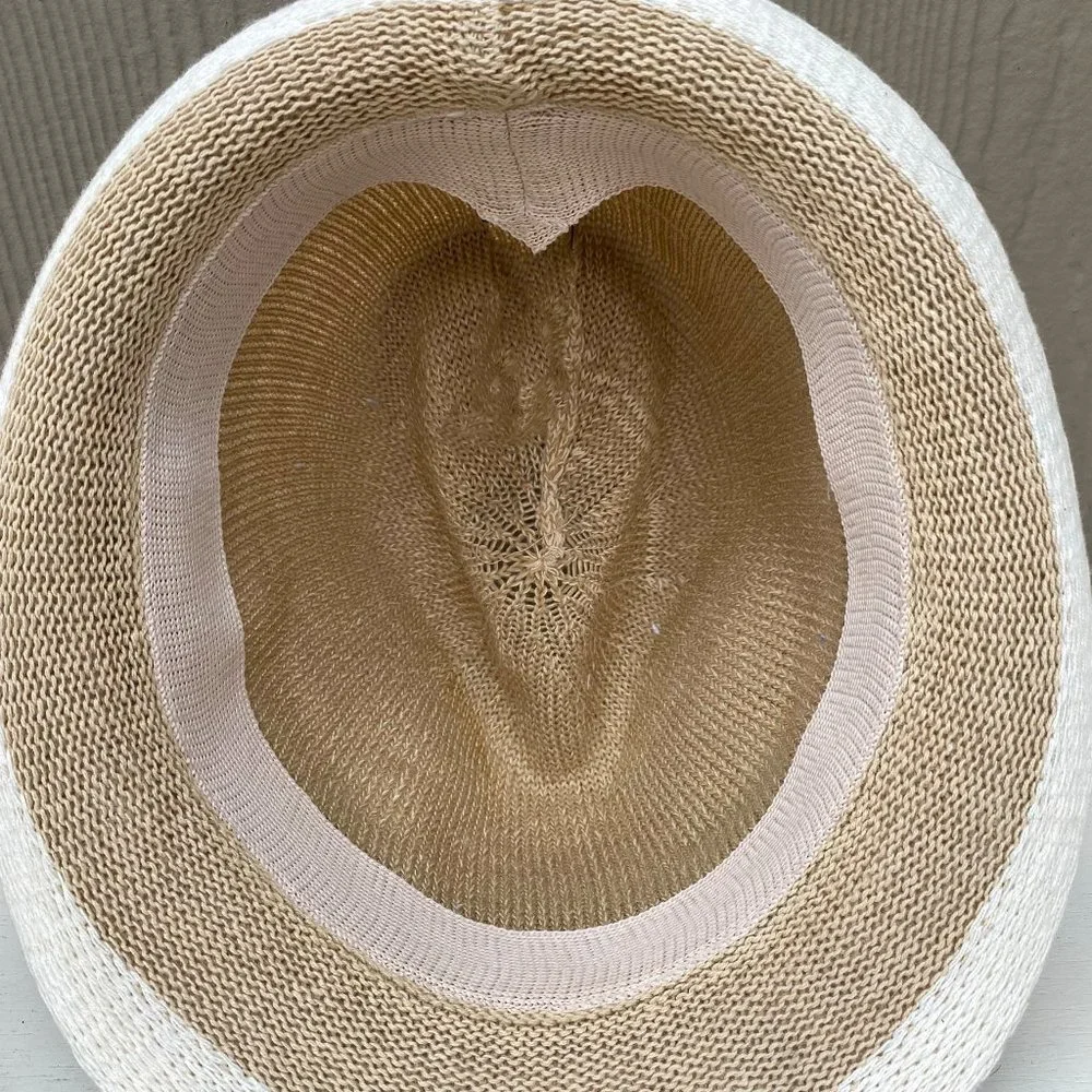 SOLD Vintage 90s Woven Trilby Fedora Hat - Picture 13 of 13